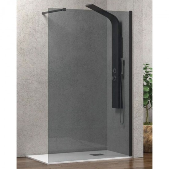 Διαχωριστικό Πάνελ Ντουζιέρας Walkin 1 Karag 100X200cm Fume 8mm Μαύρο Διαχωριστικό Πάνελ Ντουζιέρας Walkin 1 Karag 100X200cm Fume 8mm Μαύρο