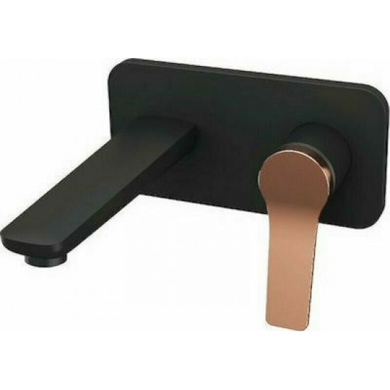 Μπαταρία Νιπτήρος Εντοιχισμού Andare Karag WNW148073PA-RG Black - Rose Gold