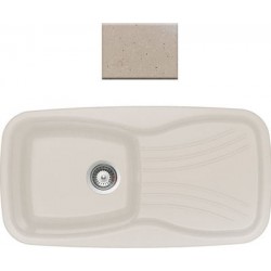 Ένθετος Νεροχύτης Γρανιτένιος Συνθετικός Sanitec 308 Classic 97x51 Granite Cappuccino