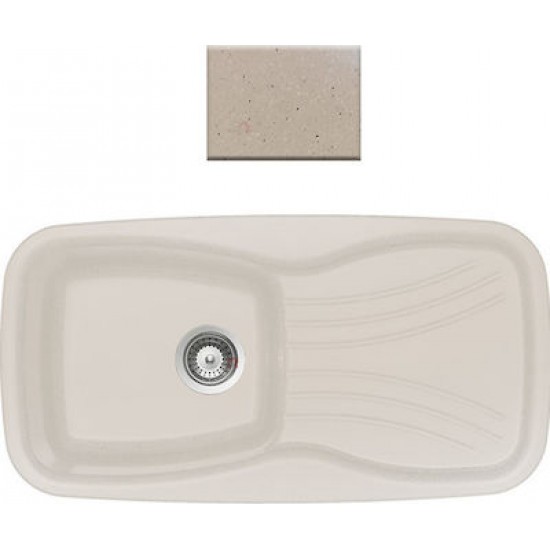 Ένθετος Νεροχύτης Γρανιτένιος Συνθετικός Sanitec 308 Classic 97x51 Granite Cappuccino