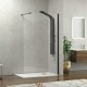 Διαχωριστικό Πάνελ Ντουζιέρας Walkin 1 Karag 110X200cm Clear Glass 8mm Μαύρο Ματ Διαχωριστικό Πάνελ Ντουζιέρας Walkin 1 Karag 110X200cm Clear Glass 8mm Μαύρο Ματ