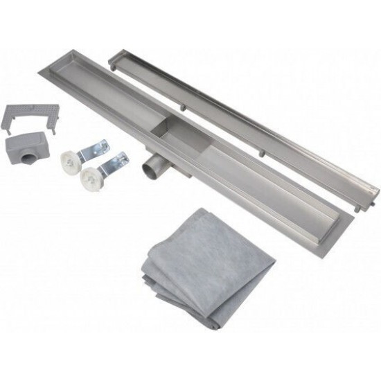 Κανάλι Ντουζιέρας Σιφών Gehler Stone 40x7 cm Ανοξείδωτο Χρωμέ 008400000002-8