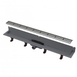 ΚΑΝΑΛΙ ΝΤΟΥΖ. TOIXOY ΠΛΑΣΤΙΚΟ 65 CM Φ40 ME STAINLESS STEEL MATT ΣΧΑΡΑ APZ30