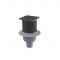 ΣΙΦΩΝΙ ΔΑΠΕΔΟΥ ΤΕΤΡ. ΣΧΑΡΑ ΙΝΟΧ 10,5 X 10,5 CM MATT BLACK Φ50 ΚΑΘΕΤΗ ΕΞΟΔΟΣ, SMART