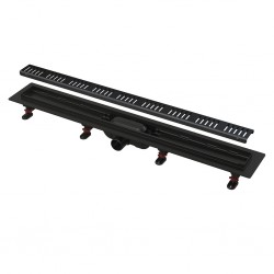 ΚΑΝΑΛΙ ΝΤΟΥΖ. ΠΛΑΣΤΙΚΟ 85 CM Φ40 STAINLESS STEEL  BLACK MATT ΣΧΑΡΑ APZ10